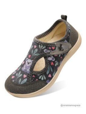 Wide Toe Box Slippers Adjustable Diabetic Barefoot House Shoes
